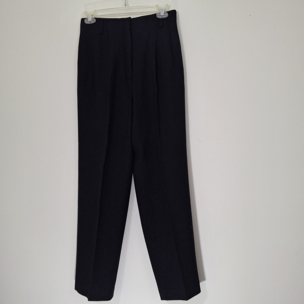 Valerie Stevens Vintage Black 100% Wool Trousers, SIZE 8P